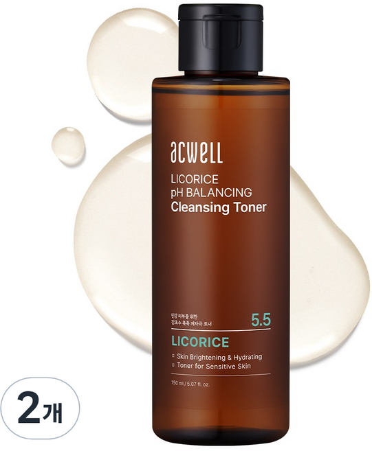 아크웰 감초수 피에이치 밸런싱 클렌징 토너, 150ml, 2개