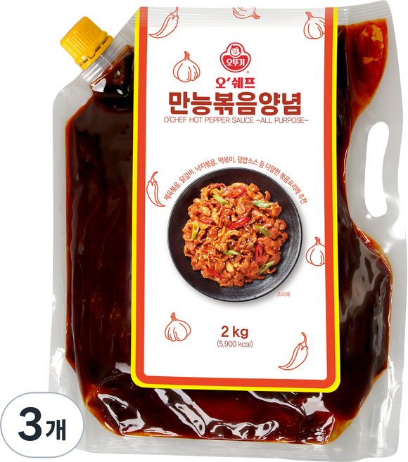 오뚜기 오쉐프 만능 볶음 양념, 2kg, 3개