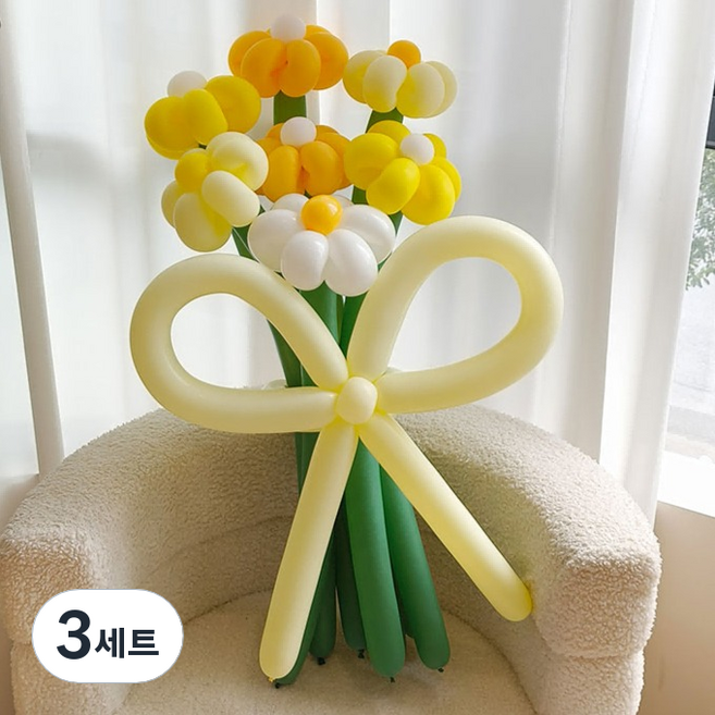 P&B UNITY If 魔術氣球花束套裝, 3套, 14號黃色晨花雛菊