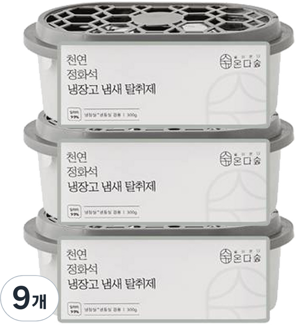 온다숲 반영구 강력한 냉장고탈취제, 300g, 9개
