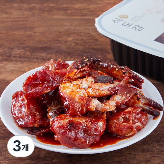 식도감 국내산 꽃게를 사용한 양념게장, 500g, 3개