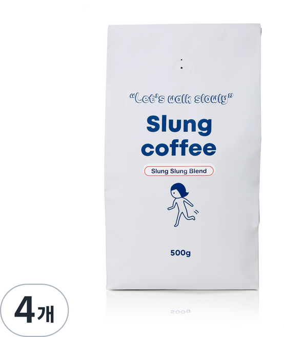 슬렁커피 로스팅 원두커피 슬렁슬렁블랜드, 홀빈(분쇄안함), 500g, 4개