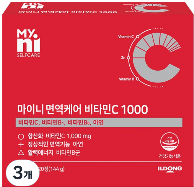 마이니 면역케어 비타민C 1000, 120정, 3개