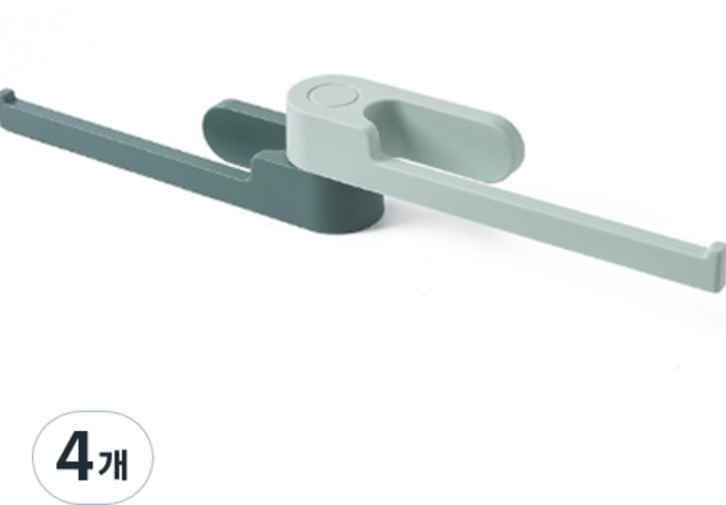 로이윙 다용도 2단 수납걸이 스윙 행거, 4개, 그린