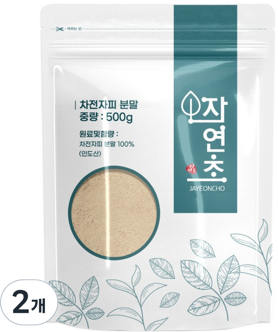 차전자피 분말 가루, 500g, 2개