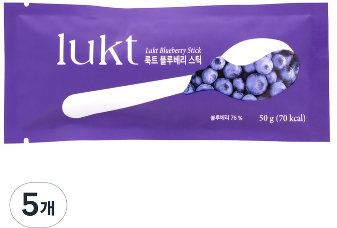 lukt 藍莓條狀果醬, 50g, 5個