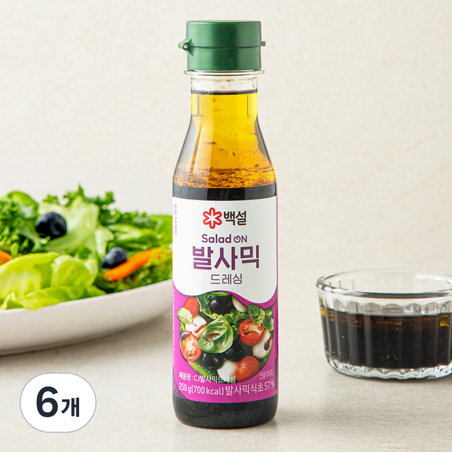 CJ제일제당 발사믹 드레싱, 250g, 6개