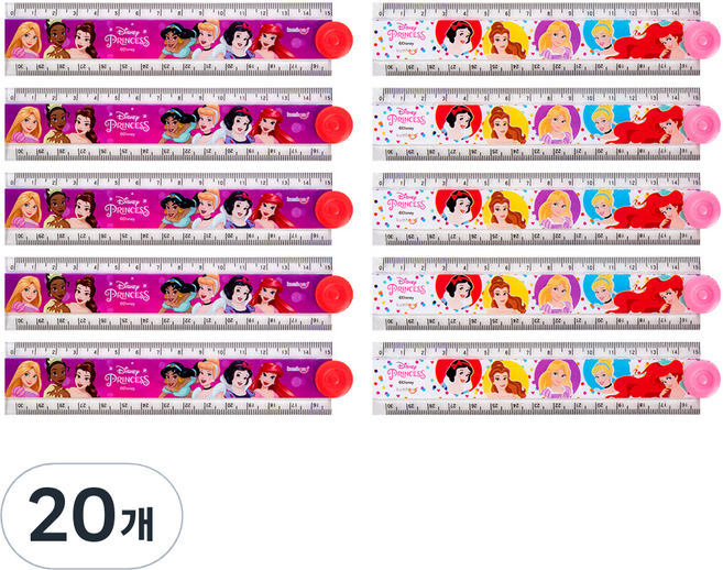디즈니 프린세스 캐릭터 겹자, 혼합색상, 20개