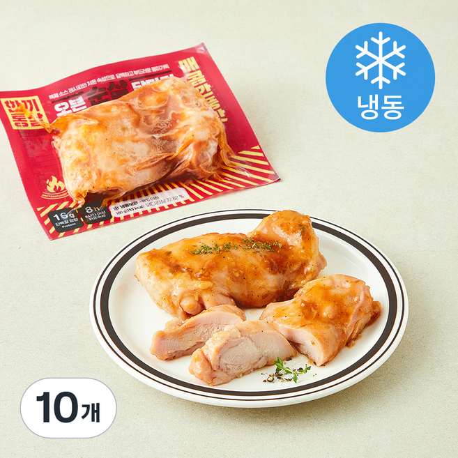 한끼통살 오븐 순살 닭다리 매콤깐풍맛 (냉동), 100g, 10개, 1개입