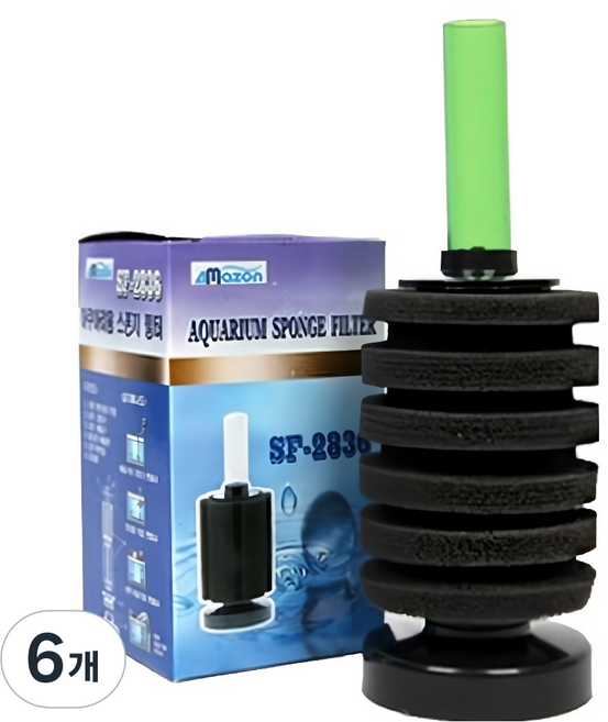 Amazon 水族箱矮款海綿過濾器 小 SF-2836, 6個