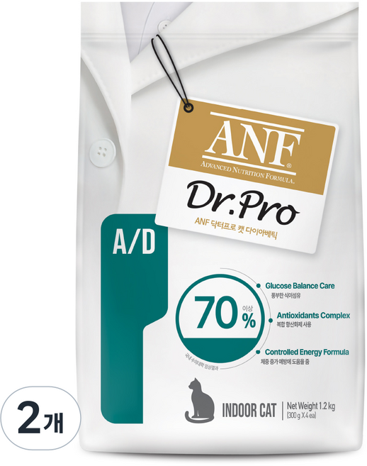 ANF 닥터프로 캣 처방식 사료, 당뇨관리, 1.2kg, 2개