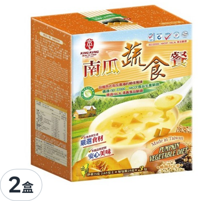 京工 南瓜蔬食餐, 75g, 2盒