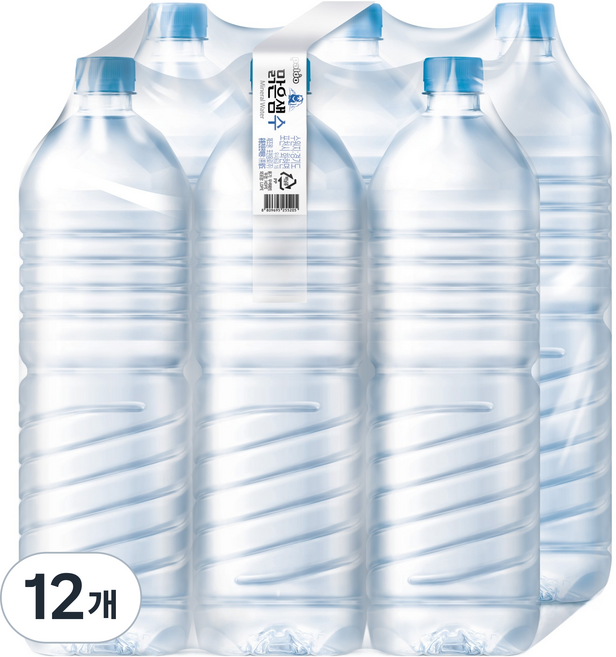 팔도맑은샘 맑은샘수 무라벨, 12개, 2L