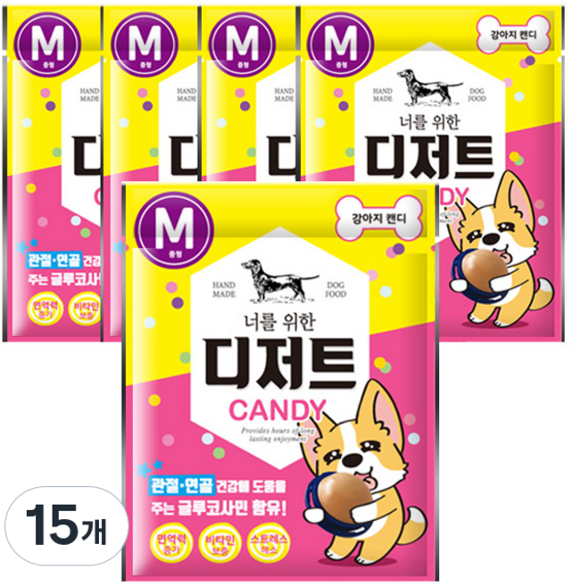 너를위한디저트 강아지캔디 M, 치킨, 12g, 15개