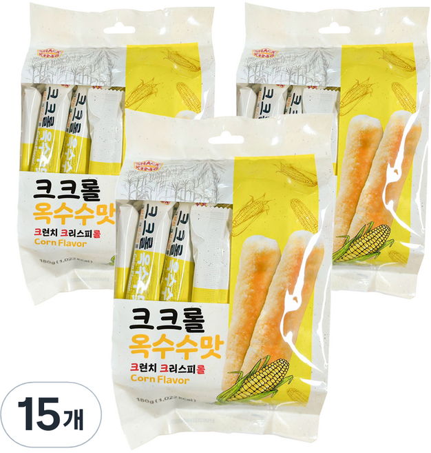 스낵킹 크크롤 옥수수맛, 15개, 180g