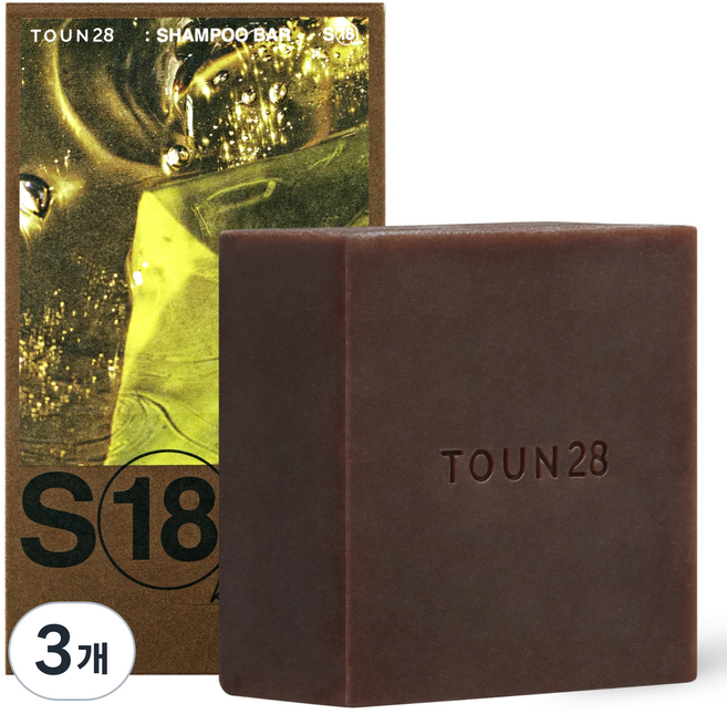 톤28 S18 샴푸바 다시마, 110g, 3개
