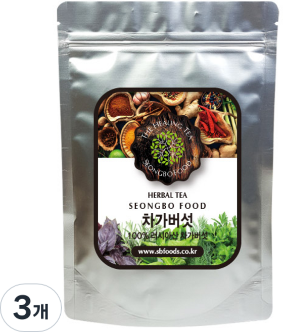 성보식품 차가버섯, 100g, 3개