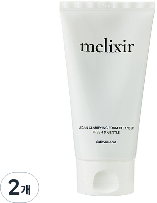 melixir 純素淨透泡沫潔面乳, 2個, 100ml