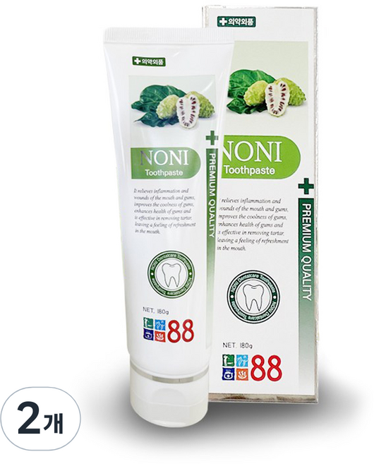 88아파토 노니치약, 2개, 180g