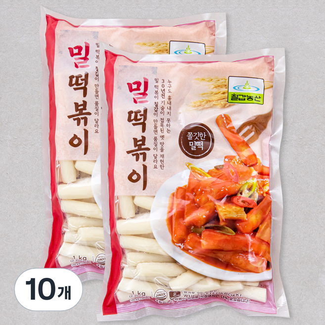 칠갑농산 밀 떡볶이, 1kg, 10개