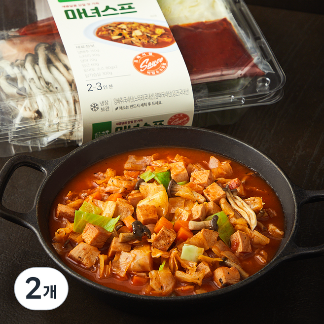 프레시밀 마녀스프 밀키트 (냉장), 830g, 2개