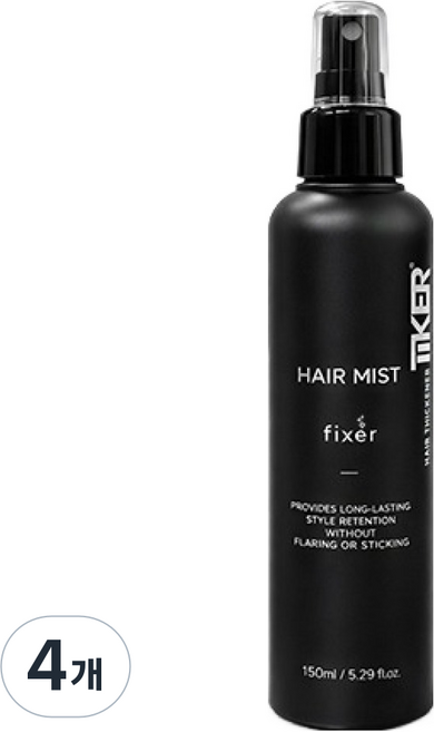 티커 흑채 고정미스트 150ml, 4개