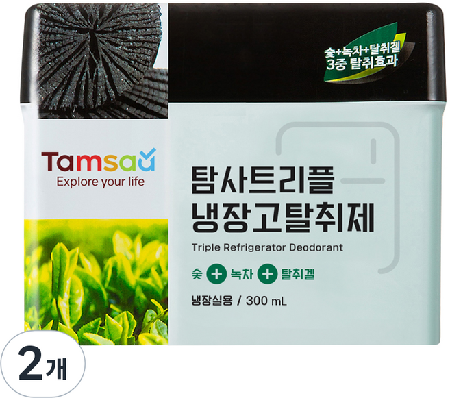 탐사 냉장고 탈취제, 300ml, 2개