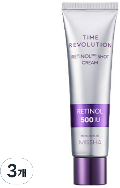 미샤 타임레볼루션 500샷 크림, 60ml, 3개