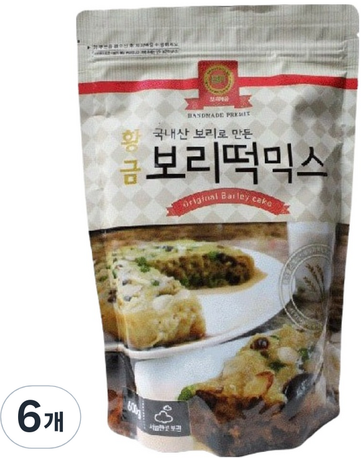 이홈베이킹 보리떡믹스, 600g, 6개