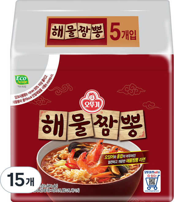 오뚜기 해물짬뽕 120g, 15개
