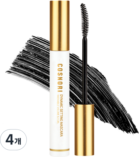 코스노리 다이나믹 세팅 워셔블 마스카라 볼륨앤컬 7ml, 4개