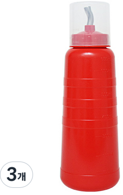 에이엘에스 리빙패밀리 스텐 노즐 초장병, 650ml, 3개
