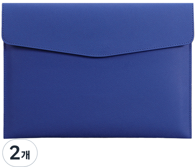 동아피엠에스 A4파일 가죽클러치, 블루, 2개