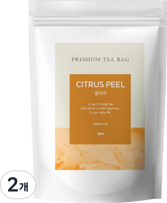 유리아 국내산 귤피차 삼각티백, 2개, 30개입, 1.2g