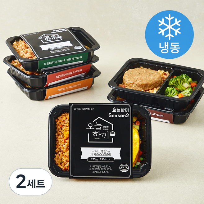 오늘한끼 시즌2 도시락 6종 세트 1.403kg (냉동), 235g, 2세트