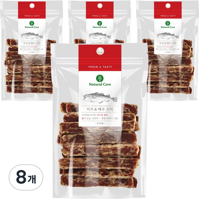 네츄럴코어 강아지 스틱 간식, 90g, 8개 - 쿠팡