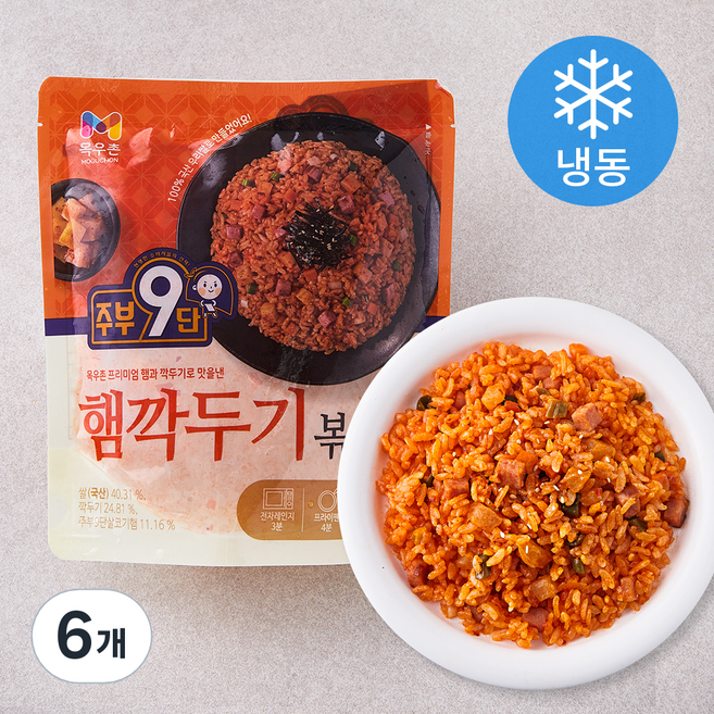 주부구단 햄깍두기볶음밥 (냉동), 210g, 6개