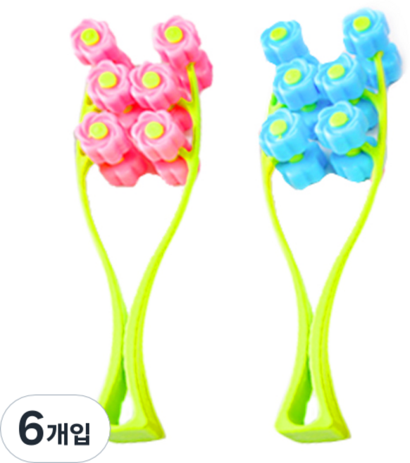 에이비엠코리아 페이스롤러 플라워, 혼합색상, 6개