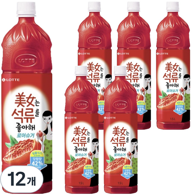 롯데칠성음료 미녀는 석류를 좋아해, 1.5L, 12개
