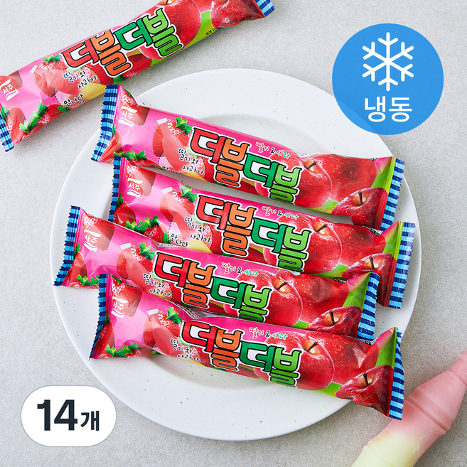 서주 더블더블 딸기 & 사과 (냉동), 14개, 1개입, 125ml