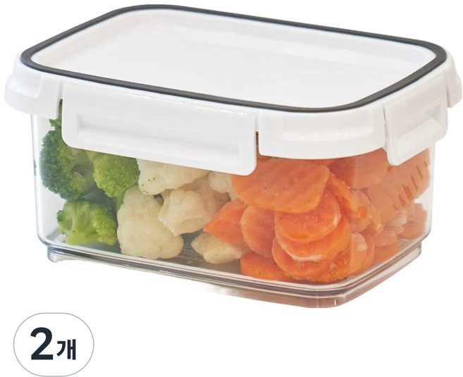 창신리빙 스카이락 높은 반찬통 직 중 1.5호, 2개, 750ml