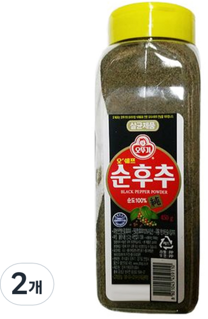 오뚜기 오쉐프 순후추, 450g, 2개
