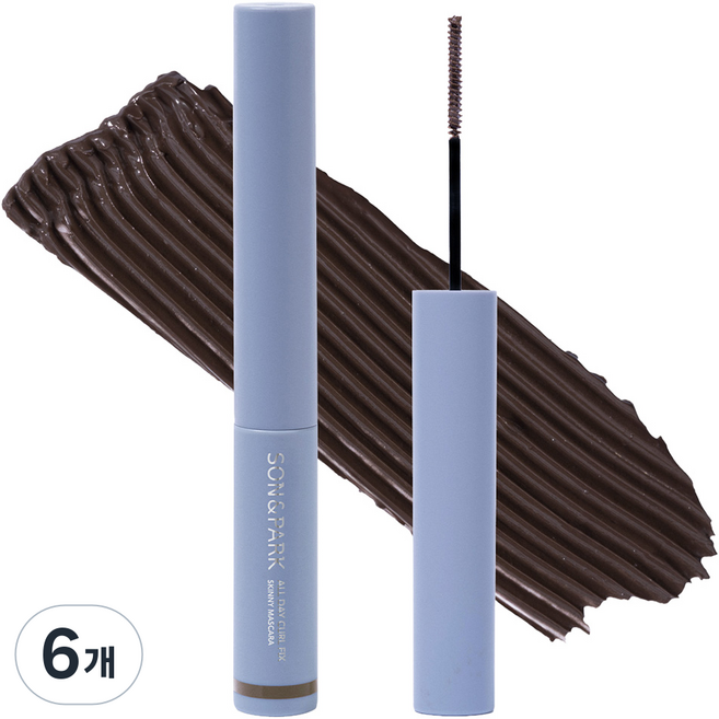 손앤박 올데이 컬 픽스 스키니 마스카라 4g, 02 애쉬브라운, 6개