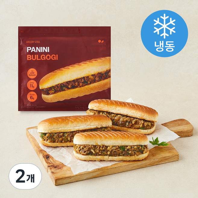 그로서리서울 파니니 불고기 (냉동), 120g, 2개, 4개입