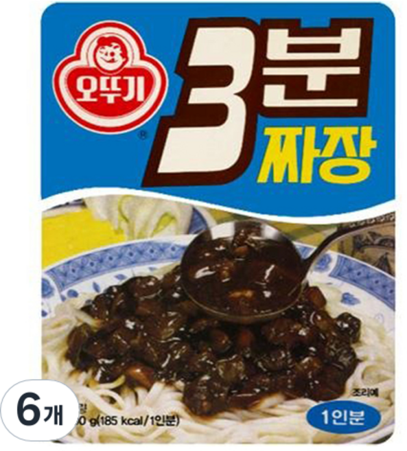 오뚜기3분 레트로 짜장, 200g, 6개