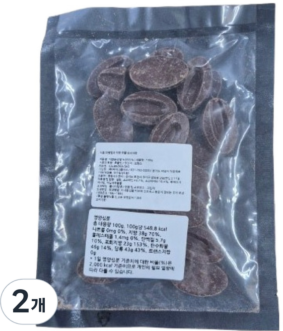 이홈베이킹 발로나다크 에콰도리얼, 100g, 2개