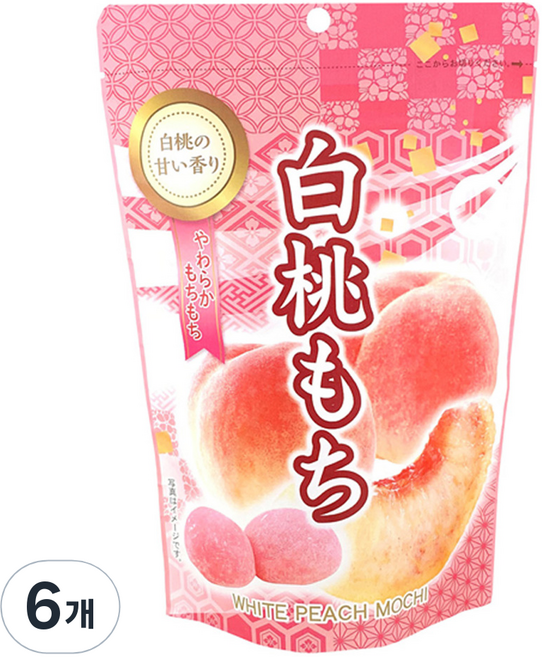 세이키 복숭아 모찌, 6개, 120g