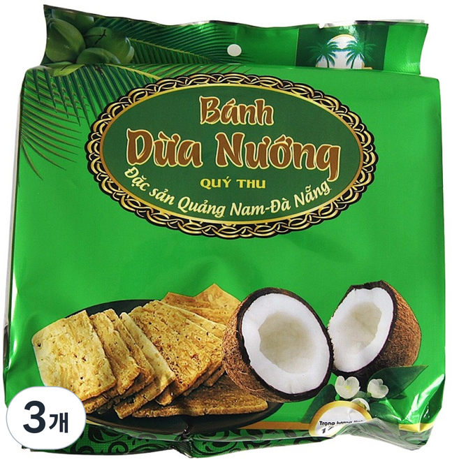 Quy Thu 椰子糯米餅乾 12入, 120g, 3個