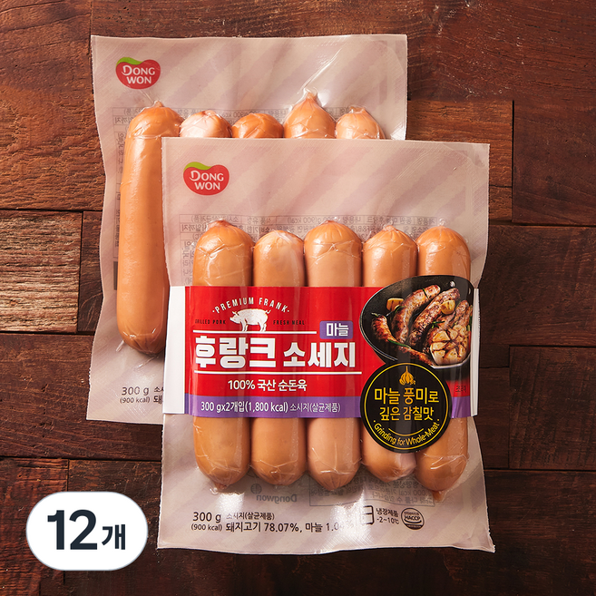 동원 마늘 후랑크, 300g, 12개