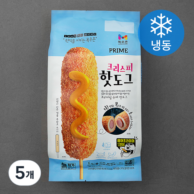 PRIME 크리스피 핫도그 (냉동), 90g, 6개입, 5개